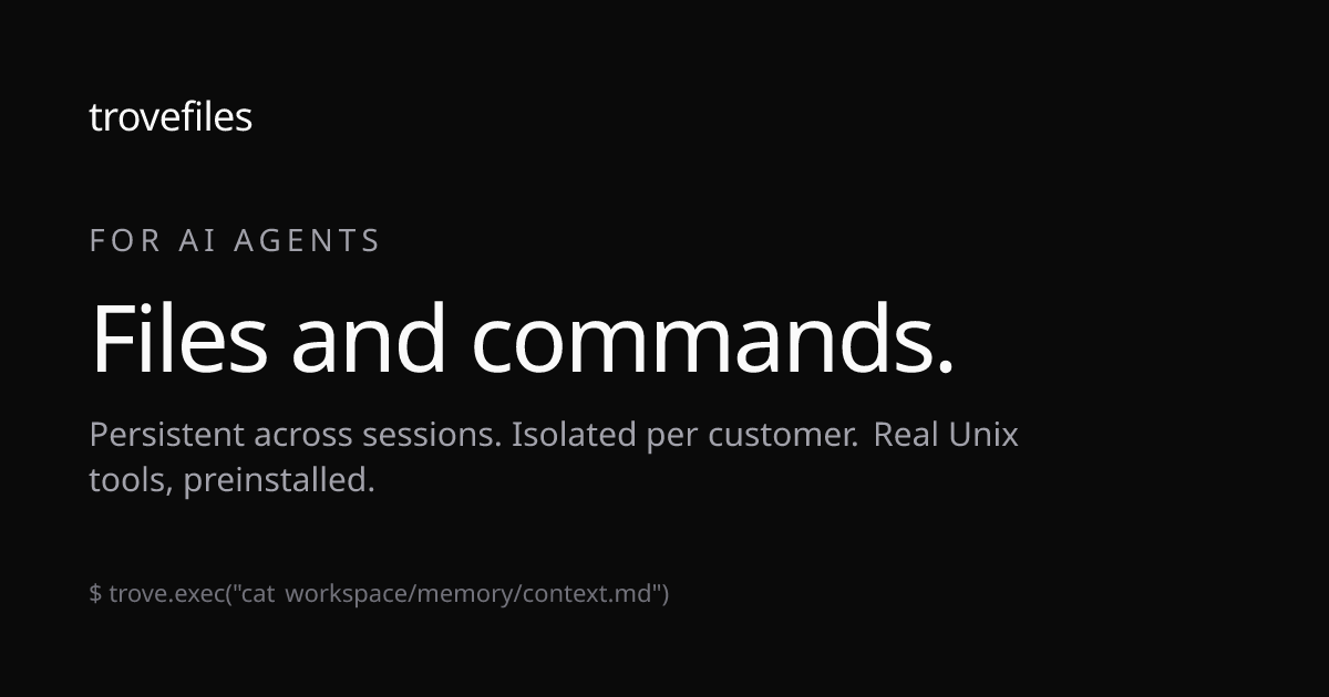 Cloud filesystem for AI agents